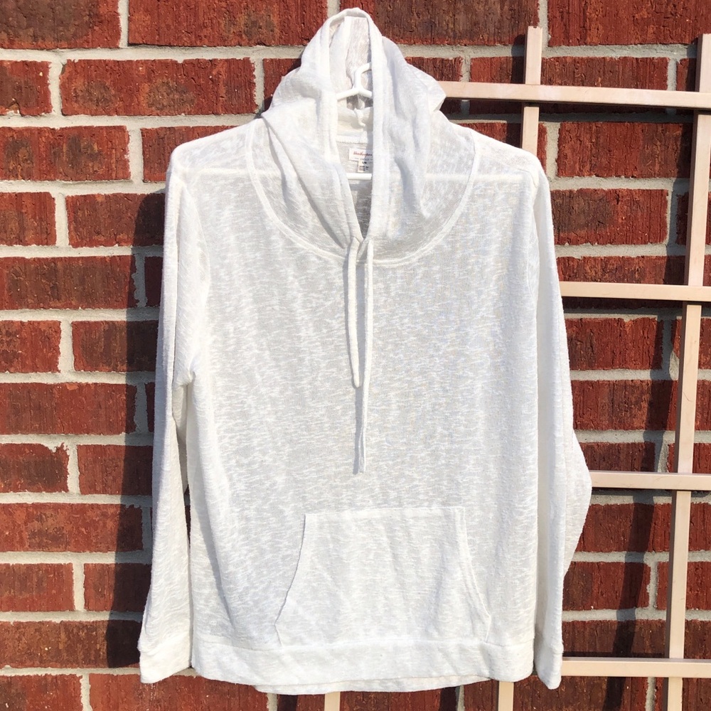 Weatherproof Vintage Women White Pullover Hoodie L